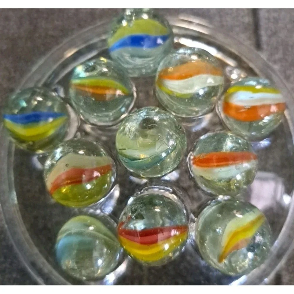 Lot Of 11 Estate Sale Marbles Cats Eye